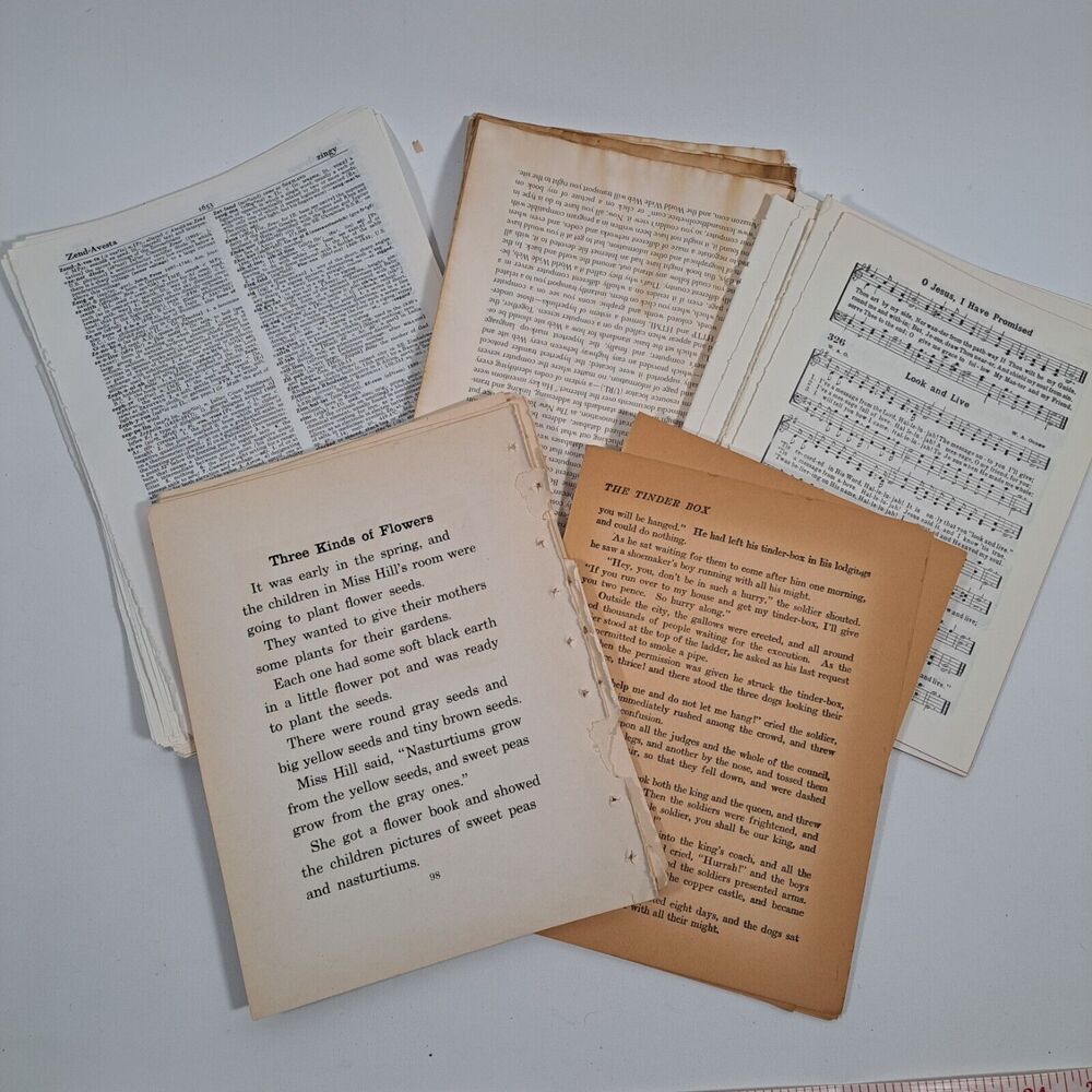 VTG Junk Journal Scrapbook 100+ Lot Paper Ephemera Music Craft Supplies Thick